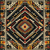 Chic Black and White Geometric Harmony(Black)