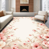 Blush Pink Floral Modern Aesthetic for Home Decor Chic Elegance(Beige)