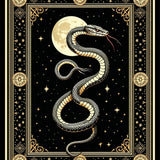 Chic Lunar Snake Decorative(Black)
