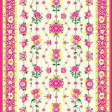 Cheerful Colorful Botanical Motif(White)