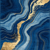 Trendy Marbleized Blue Tones(Blue)