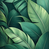 Tropical Botanical Velvet Aesthetic(Green)