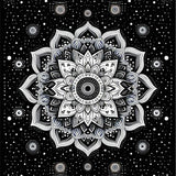 Artistic Monochrome Circular Design(Black)