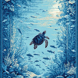 Elegant Turtle themed Decorative Accent(Blue)