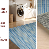 Modern Striped Patterned Visual(Blue)