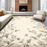Sophisticated Beige with Smoke Floral Embellishments and Leaf(Beige)