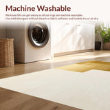 Elegant Champagne Gold Area Runner with Minimalist Solid Tone Design(Ivory)