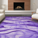 Chic Purple Abstract Motif(Purple)