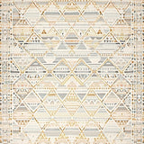 Neutral with Abstract Boho and Diamond Shapes(Beige)