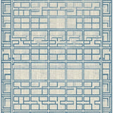 Modern Geometric Trellis Chic Coastal Inspired Floor Covering(Beige)