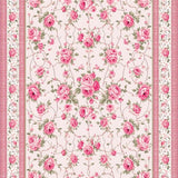 Elegant Green Floral Motif(Pink)