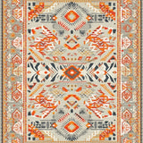 Low Pile Non Slip Runner Boho Retro Neutral Area(Gray)