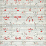 Coquette Pink Bow with Scarlet Berry Boho Area(Gray)