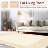 Elegant Geometric Area with Beige and Cream Accents(Beige)