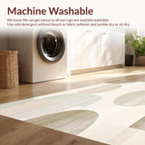 Modern Abstract with Intersecting Circular Forms and Fluid Shapes(Beige)