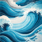 Modern Undulating Form Expression(Blue)