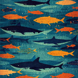 Marine Life Ocean Apex Predator Design(Blue)