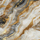 Minimalist Washable Rug with Sophisticated Brown Grey Marble Design(Gold)