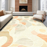Modern Abstract Area with Subtle Swirls and Contemporary Accent(Beige)