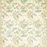 Area with Beige and Sage Green Vintage Floral(Beige)