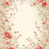 Contemporary Geometric Floral Fusion(Beige)