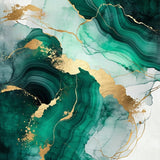 Modern Geometric Emerald Elegance(Green)