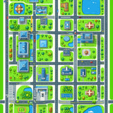 Brightly Colored Fun Traffic Play Surface(Green)