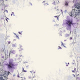 Artful Watercolor Petal Motif(Purple)
