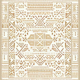 Modern Beige Ivory Boho Runner Tribal(Beige)