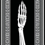 Gothic Halloween Coffin Runner Spooky Home Decor Area(White)