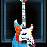 Stylish Guitarist Tribute Design(Blue)