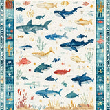 Aqua Alphabet Mat Sea Creature Kids Play Area(Blue)