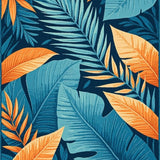 Modern Abstract Floral Composition(Blue)