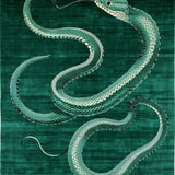 Dynamic Modern Serpentine Artwork(Green)