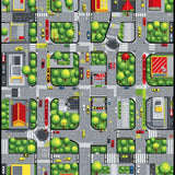 Whimsical Urban Journey Mat(Gray)
