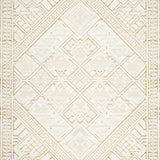 Modern Geometric Cream & Beige Area Diamond Trellis Design(Beige)
