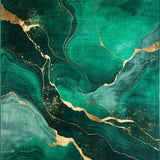Contemporary Grey Swirl Motif(Green)