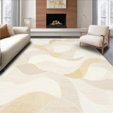 Modern Minimalist Knot Design Area With Wave(Beige)