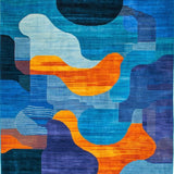 Vibrant Abstract Expressionist Palette(Blue)