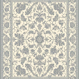 Elegant Damask with Smoke and Beige Tones Ornate Floral Motifs(Beige)