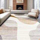 Abstract Swirl Beige Floor for Modern Spaces(Beige)