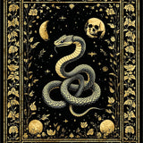Whimsical Serpent Motif Design(Black)