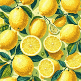 Whimsical Yellow Fruit Motif(Yellow)