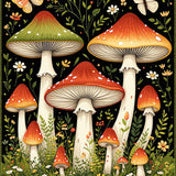 Rustic Earthy Mushroom Aesthetic(Red)