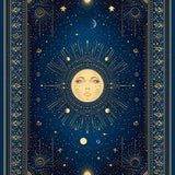 Celestial Whimsical Sun Motif(Blue)