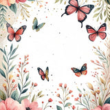Boho Watercolor Butterfly for Girls Nursery(White)