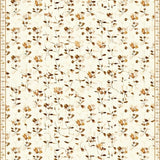 Beige Blossom Bath Elegant Floral Shower Area(Beige)