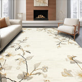 Refined Isabella Cream Beige Abstract Floral Area(Beige)