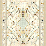 Modern Hallway Neutral Beige Runner with Geometric Forms(Beige)