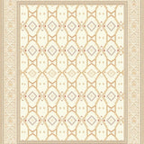 Artisan Crafted Area with Transitional Geometric Design(Beige)